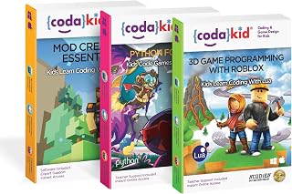 CodaKid Ultimate Coding Bundle for Kids – Learn Lua with Roblox, Java with Minecraft Mods, and Python Game Development – 230+ Hours of Award-Winning STEM Courses – Ages 9+ – PC & Mac