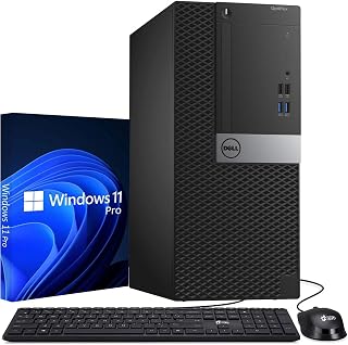 Dell Tower Desktop PC – Intel Core i7-7700 7th Gen Processor – 16GB DDR4 RAM – 512GB SSD – Keyboard & Mouse – Wi-Fi – Office, Home, Business Desktop Computer Windows 11 Pro (Renewed)