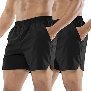 MIER Men's 5 Inch Running Shorts Quick Dry Outdoor Sports Workout Summer with Pockets Lightweight Breathable