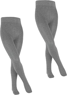 FALKE Unisex Kids Family 2-Pack Pantyhose Breathable Sustainable Opaque Cotton Waist Comfort Fit Perfect Flat Seam Resistant For Fingers Without Pressure Multipack 2 Pieces