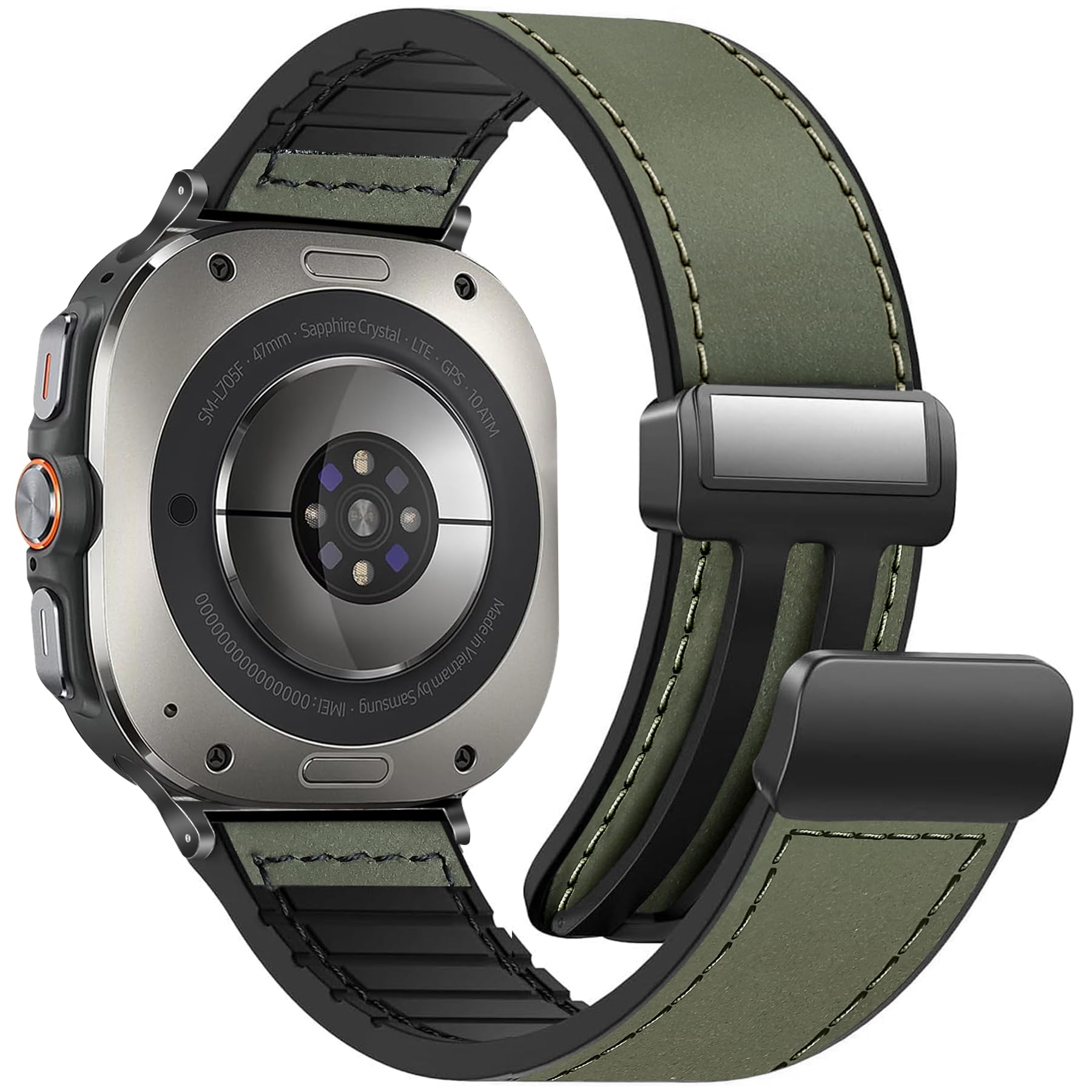 Magnetic Leather Watch Band Compatible with Samsung Galaxy Watch Ultra 47mm (202