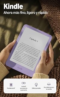 Amazon Kindle 16GB (Newest Gen), Now thinner, lighter, and faster, 6" display, Without Ads - Ube