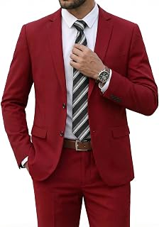 COOFANDY Mens 2 Piece Suit Classic Fit 2 Button Suit Tuxedo Blazer Jacket Wedding Corporate Dinner Prom