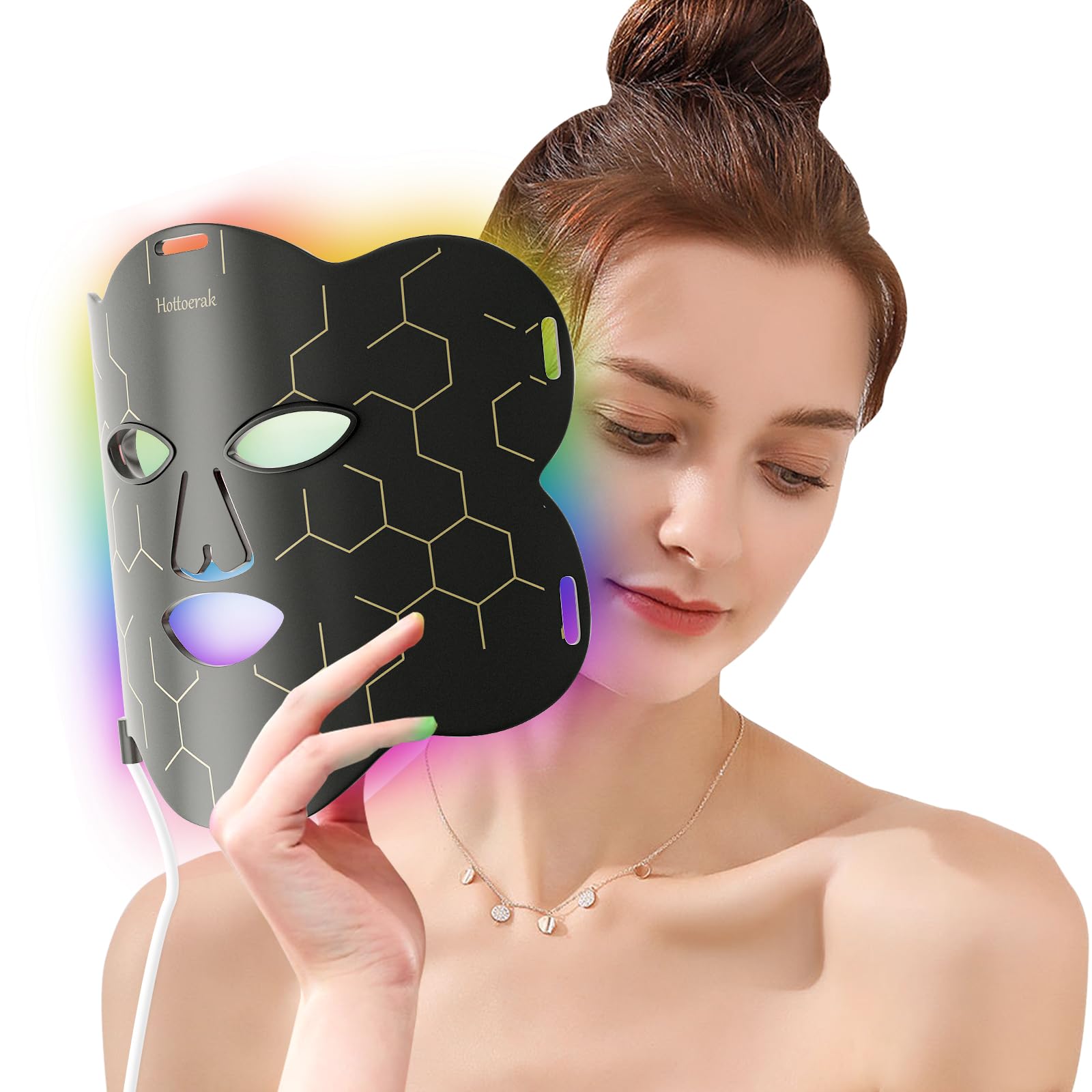7 Colors LED Face Mask with Near-Infrared & Red Light for Men Women