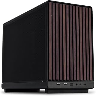 Lian Li A3-mATX PC Case, 415mm GPU, 360 AIO, Wood Black Mesh (A3X-WD) | No Fans Included, Supports 360mm AIO, Modularity Design, For M-ATX, ITX Motherboard, DAN Cases Collaboration