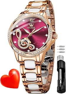 OLEVS - Diamond Watches for Men, Business Dress Watch, Water Resistant, Luminous, Gold Big Dial, Luxury Quartz Analog Watches with Date and Day Calendar and Strap