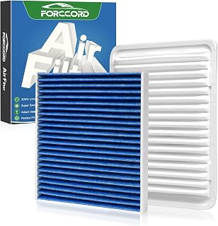 Cabin & Engine Air Filter Kit for Toyota Corolla 2009-2019, Yaris 2007-2018 | Matrix 2009-2014, Scion xD 2008-2014, Vibe 2009-2010 Activated Carbon Cabin Filter Replace#CF10285 CA10190 Car Accessories