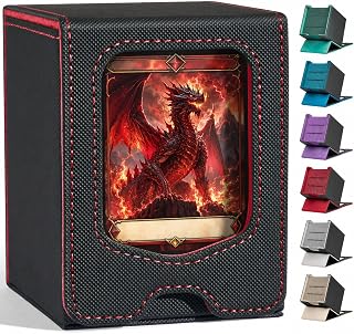 Fabmaker Deck Box Compatible with MTG Commander,Comman-der Deck Box Storage | Magnetic Trading Card Storage Box with Comman-der, Fits 100 Double-Sleeved Card, Card Box Compatible with Magic the Gathering