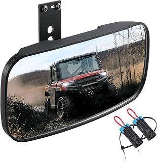 OFIG Ranger Rear View Mirror, UTV Rear View Mirror Compatible With 2017-2026 Polaris Ranger 500 570 900 XP 1000 XP/Crew, Require Factory Drop Down Mounting Tab OEM#2879969