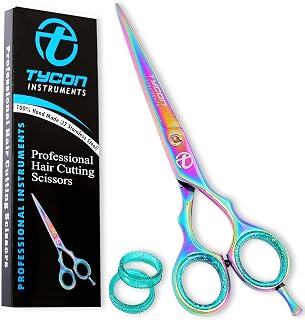 Tycon Hair Cutting Scissors Professional 6.5" – Japanese Stainless Steel, 2.7" Razor Edge Blade Barber Scissors – Ergonomic design - Precision Hair Scissors for Smooth Cutting - Salon & Personal Use