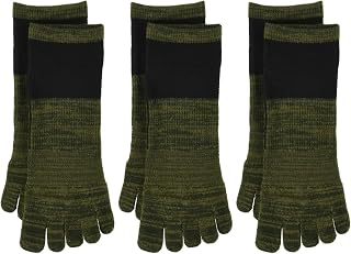 Gunze Socks, Active Style, Taping, Arch Support, 5-Toe, Sneaker Length, Same Color, 3 Pairs, Men's
