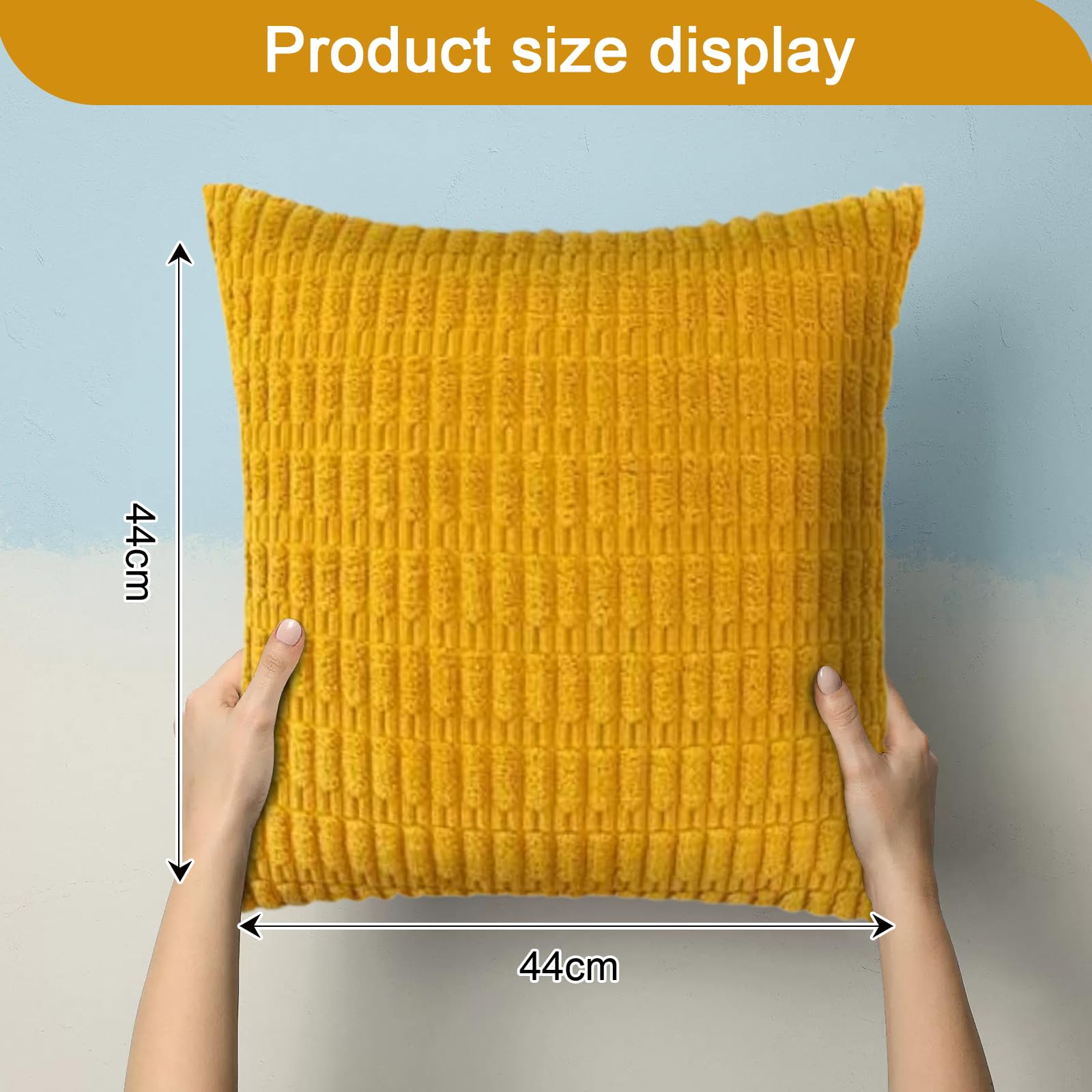 Minimalist Woven Throw Pillow Covers with Zipper for Sofa Bed Living Room Decor