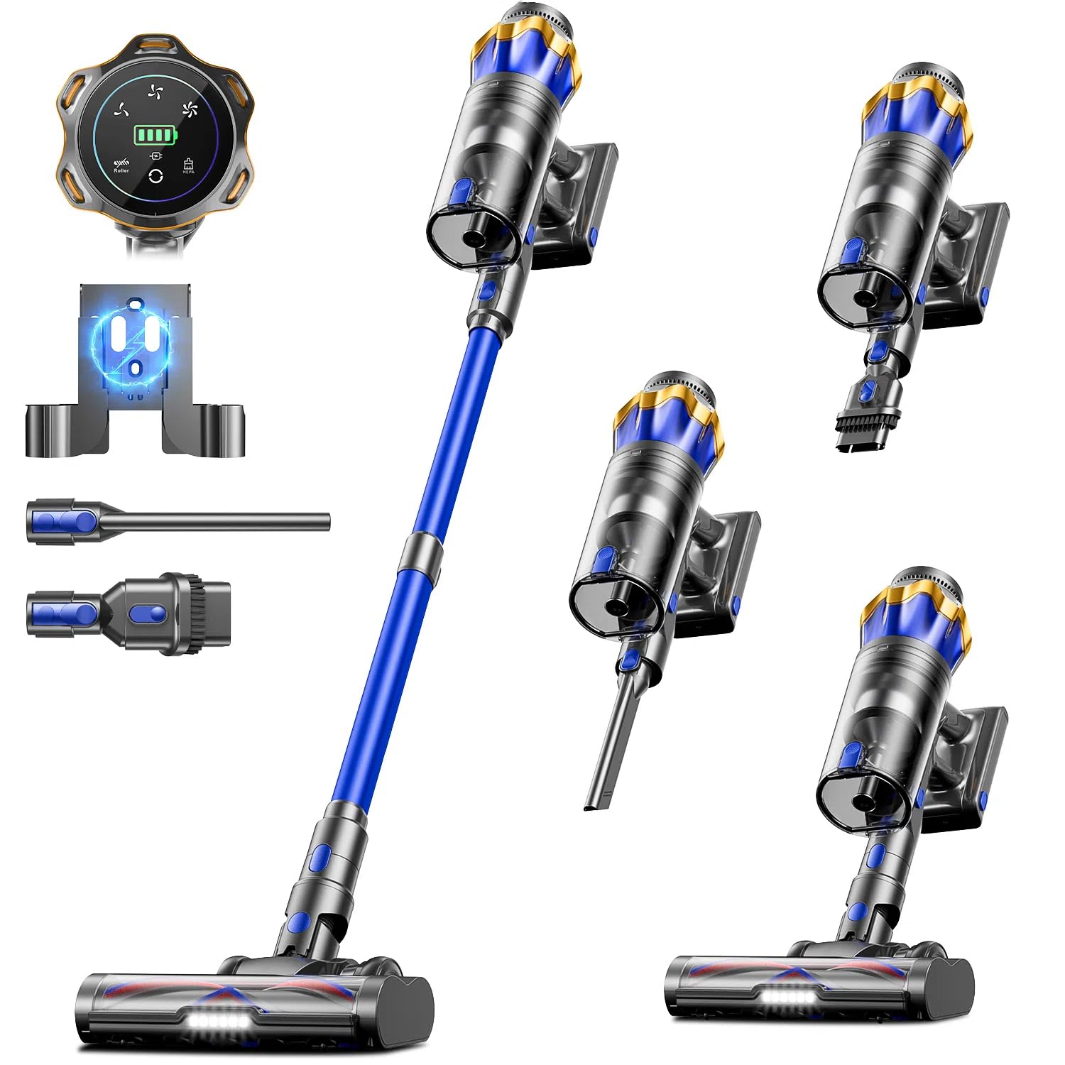 Cordless Vacuum Cleaner, Upgraded 650W 60KPA 70Mins Cordless Stick Vacuum Cleane