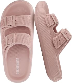 CUSHIONAIRE Women's Fame Recovery Cloud Slide with +Comfort