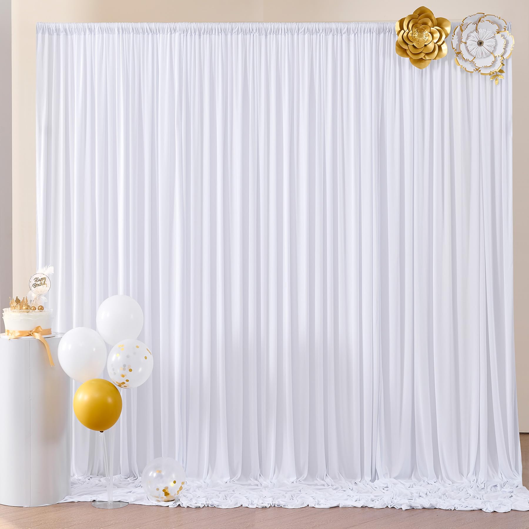 2 Panels Polyester Wrinkle Resistant Photography Background Curtain Panels for P