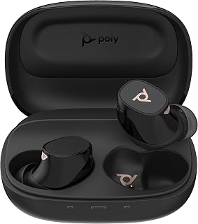 Voyager Free 20 True Wireless Ear Buds + Basic Charge Case (Black) - Adaptive ANC - Noise Cancelling Mics - AI Noise Reduction - Multipoint Connectivity - 8-Hr Battery Life - All-Day Comfort