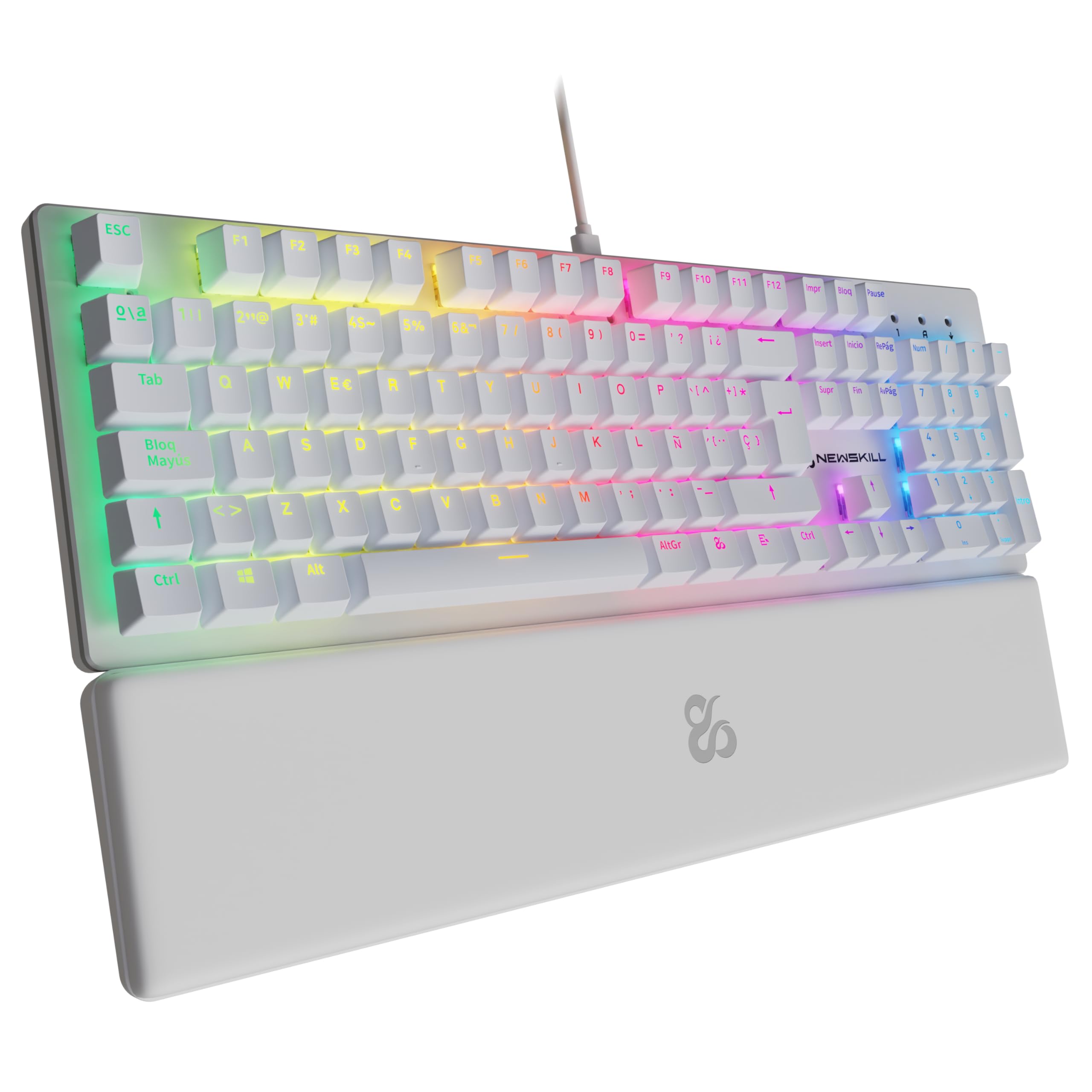NEWSKILL Serike V2 Mechanical Keyboard Gaming Switch Red Hotswap White