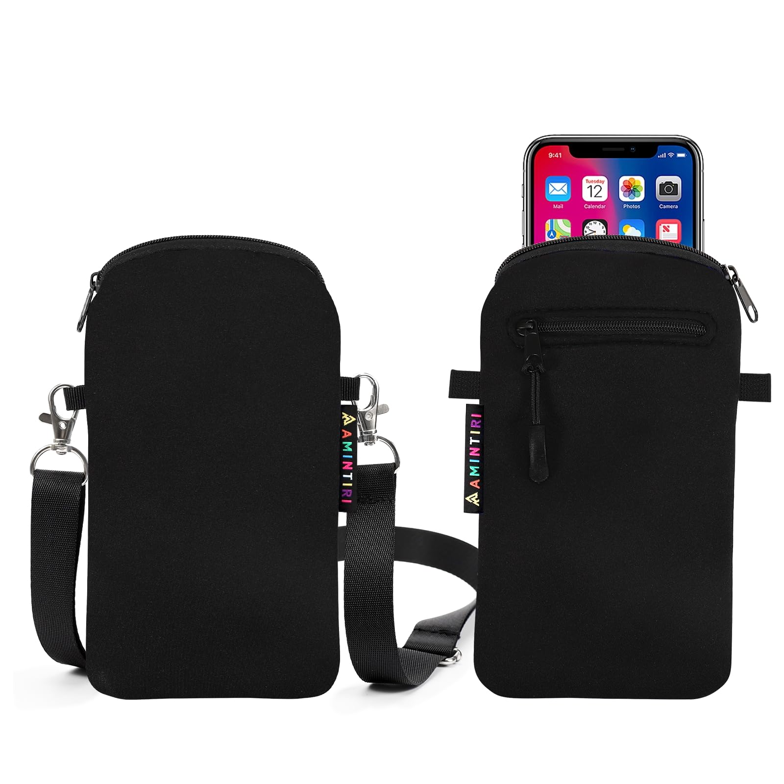 Zipper Closure Secure Cell Phone Bag with Card Pocket for iPhone & Samsung | Neo