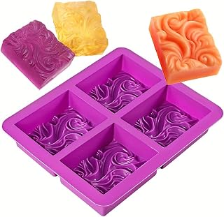 4 Cavity Wave Flower Silicone Mold Handmade Cake Soap Mold Aromatherapy Plaster Mold Essential Oil