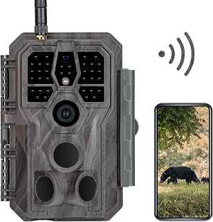 GardePro E8 WiFi Bluetooth Trail Camera, Stable WiFi with External Antenna | Triple-PIR Motion Sensor, On-Site App Viewing, HD Video with Sound, No-Glow Night Vision, Motion Activated, Non-Cellular