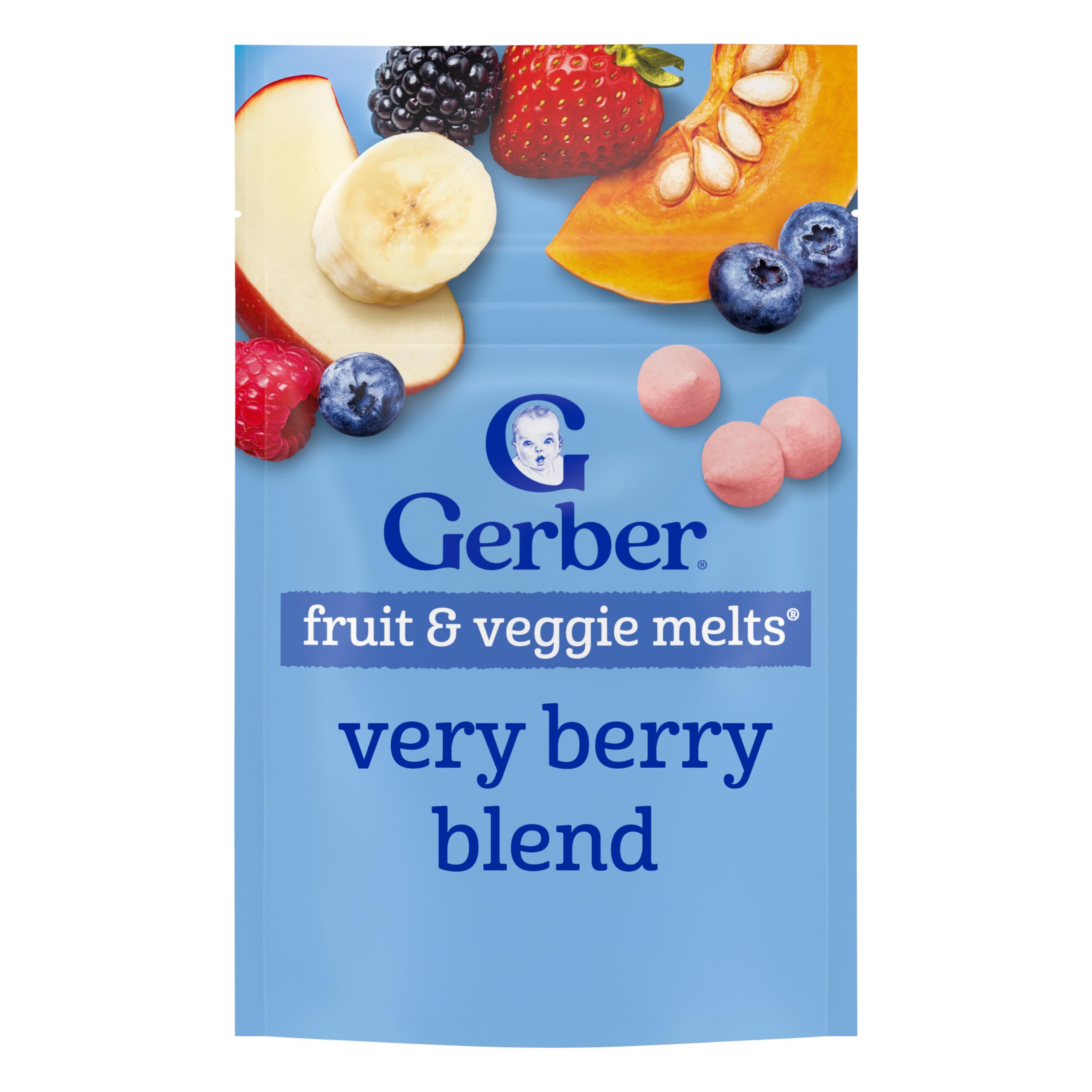 Gerber Stage 3 Very Berry Fruit and Veggie Melts, 1 Oz, 7 Pack