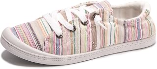 Womens Canvas Sneakers Low Top Casual Walking Classic Comfortable Flat Fashion Sneakers
