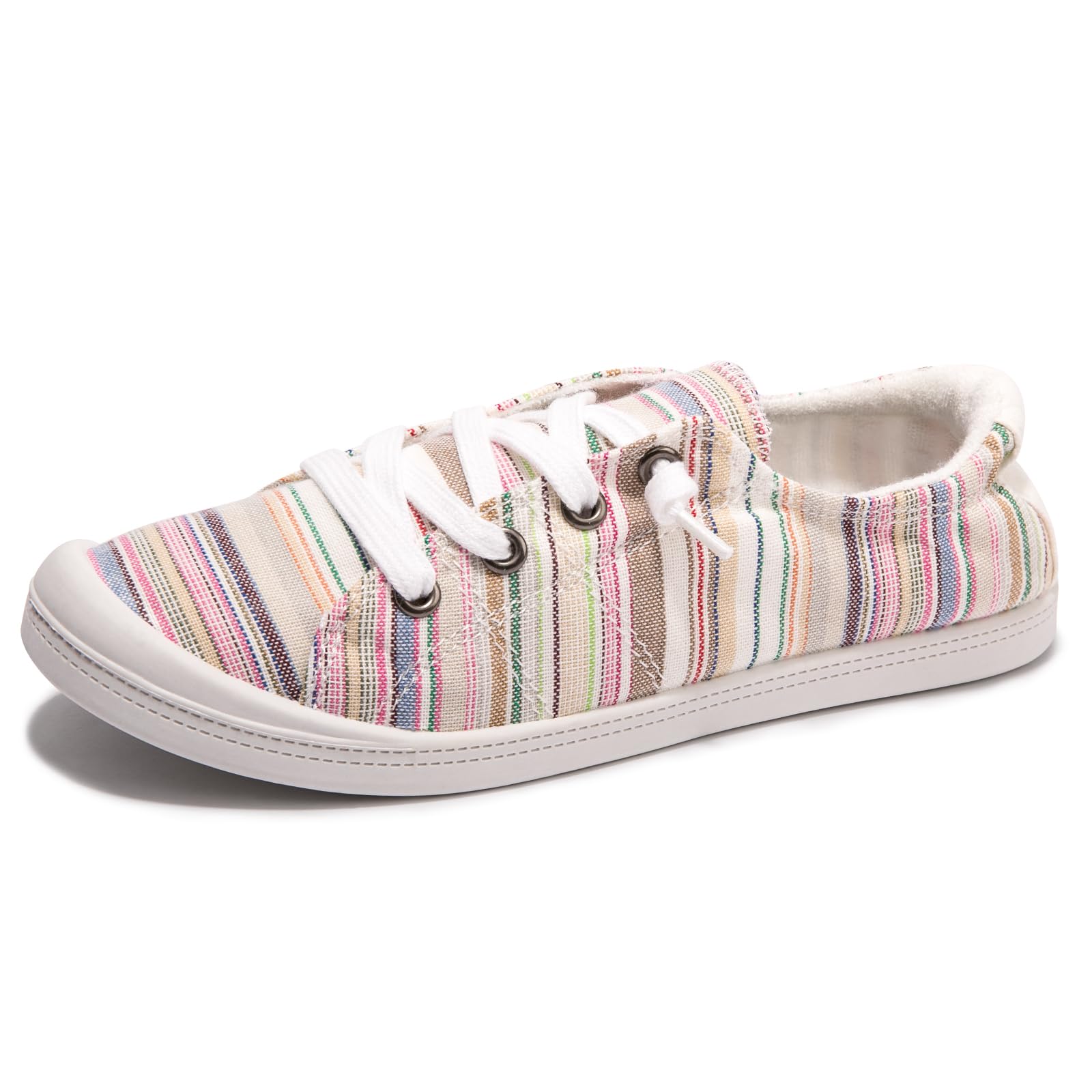 Womens Canvas Sneakers Low Top Casual Walking Classic Comfortable Flat Fashion S