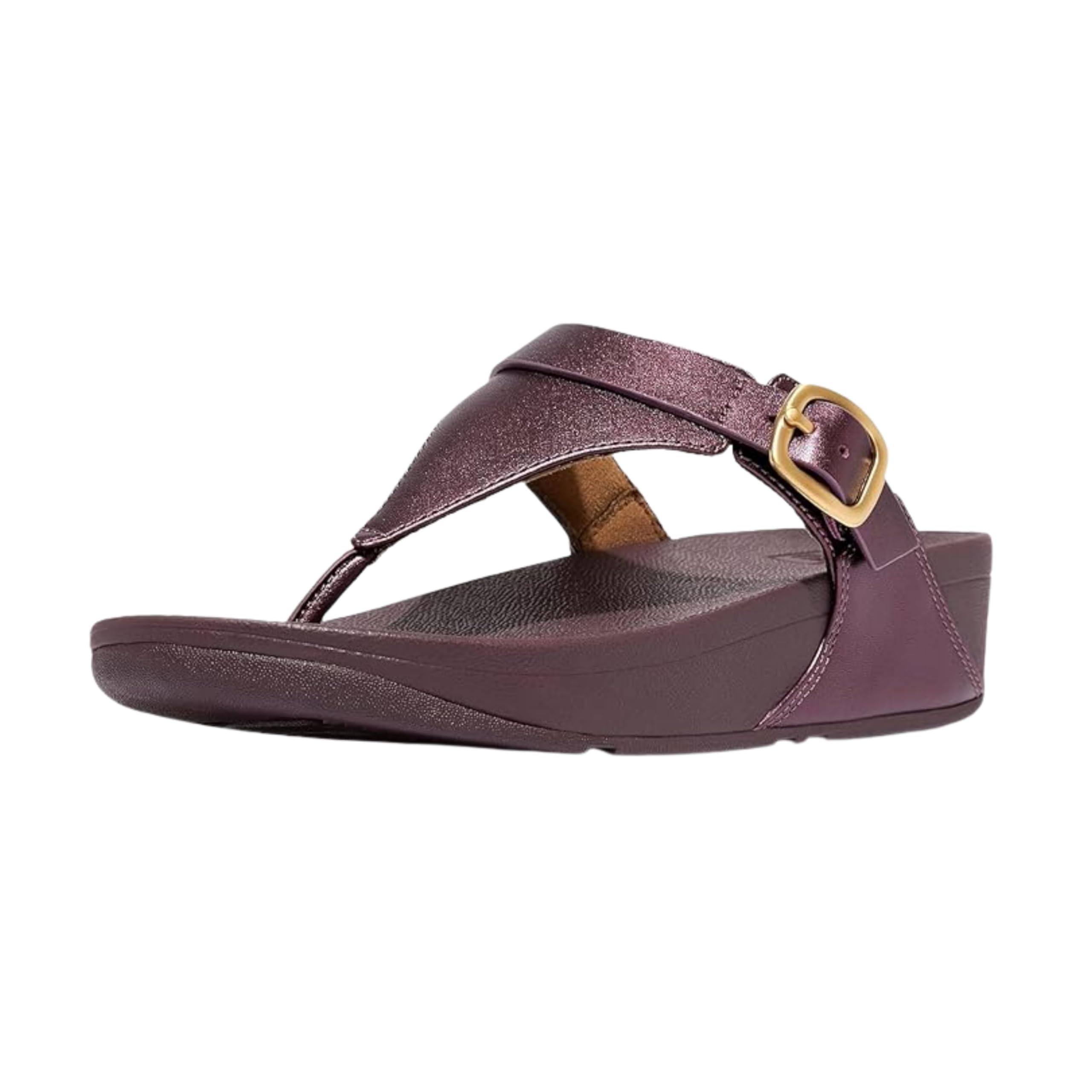 Fitflop Lulu Adjustable Leather Toe-post Sandals Wedge SandalsWomen