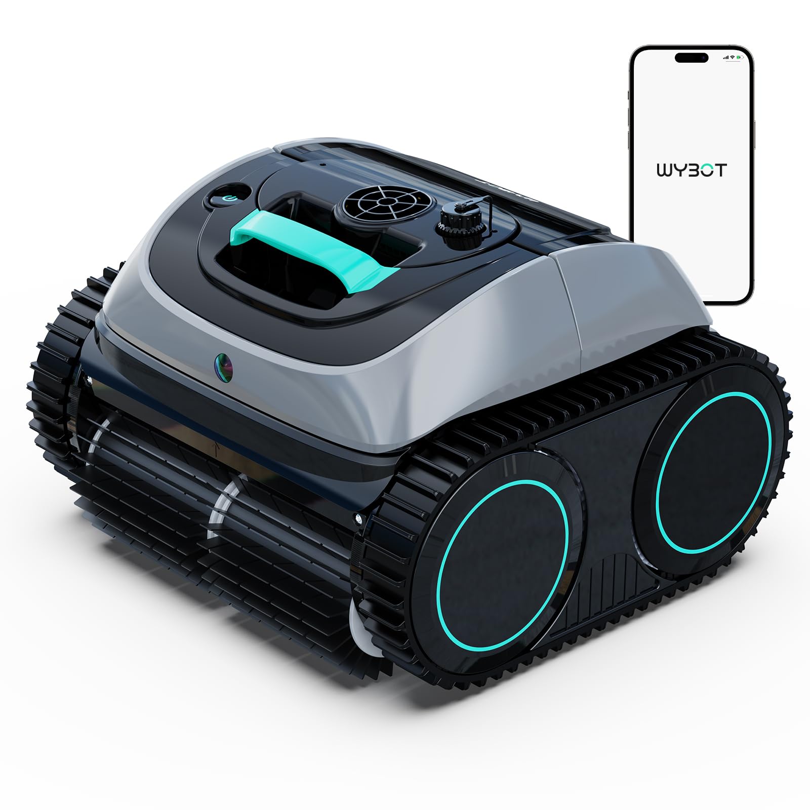 WYBOT C1 Robotic Pool Vacuum for Inground Pools, 4-in-1 Above Ground Cordless Po