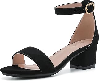 LAURMOSA Girls High Heels Open Toe Sandal for Girls Ankle Strap Dress Shoes