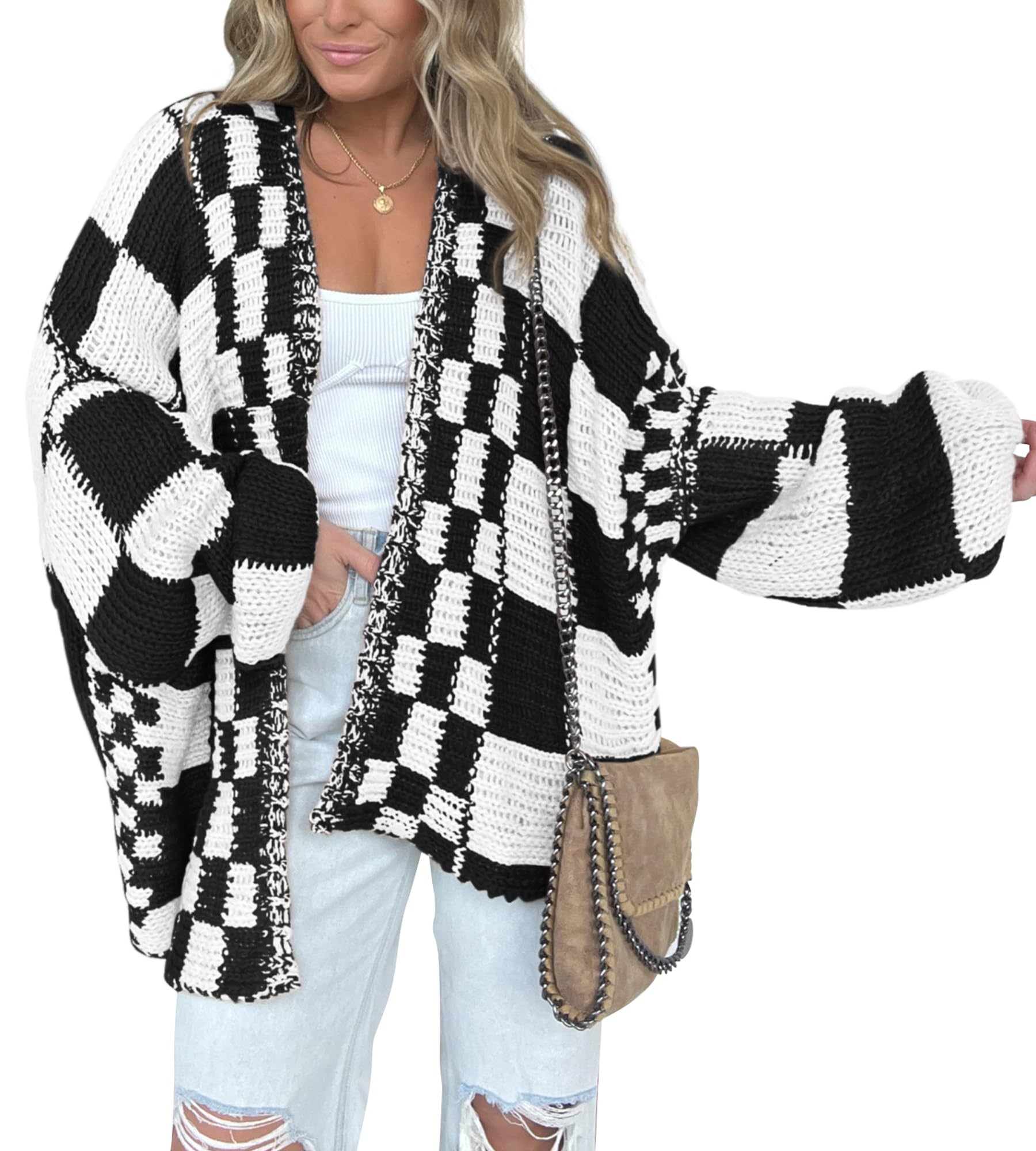 BTFBM Casual Cardigan Sweater for Women Fall 2026 Long Sleeve Sweaters