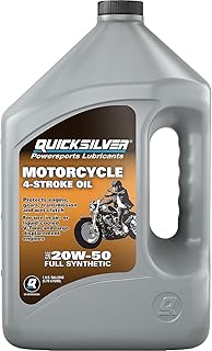 Quicksilver 20W-50 Full Synthetic Motorcycle Oil, 1 Gallon