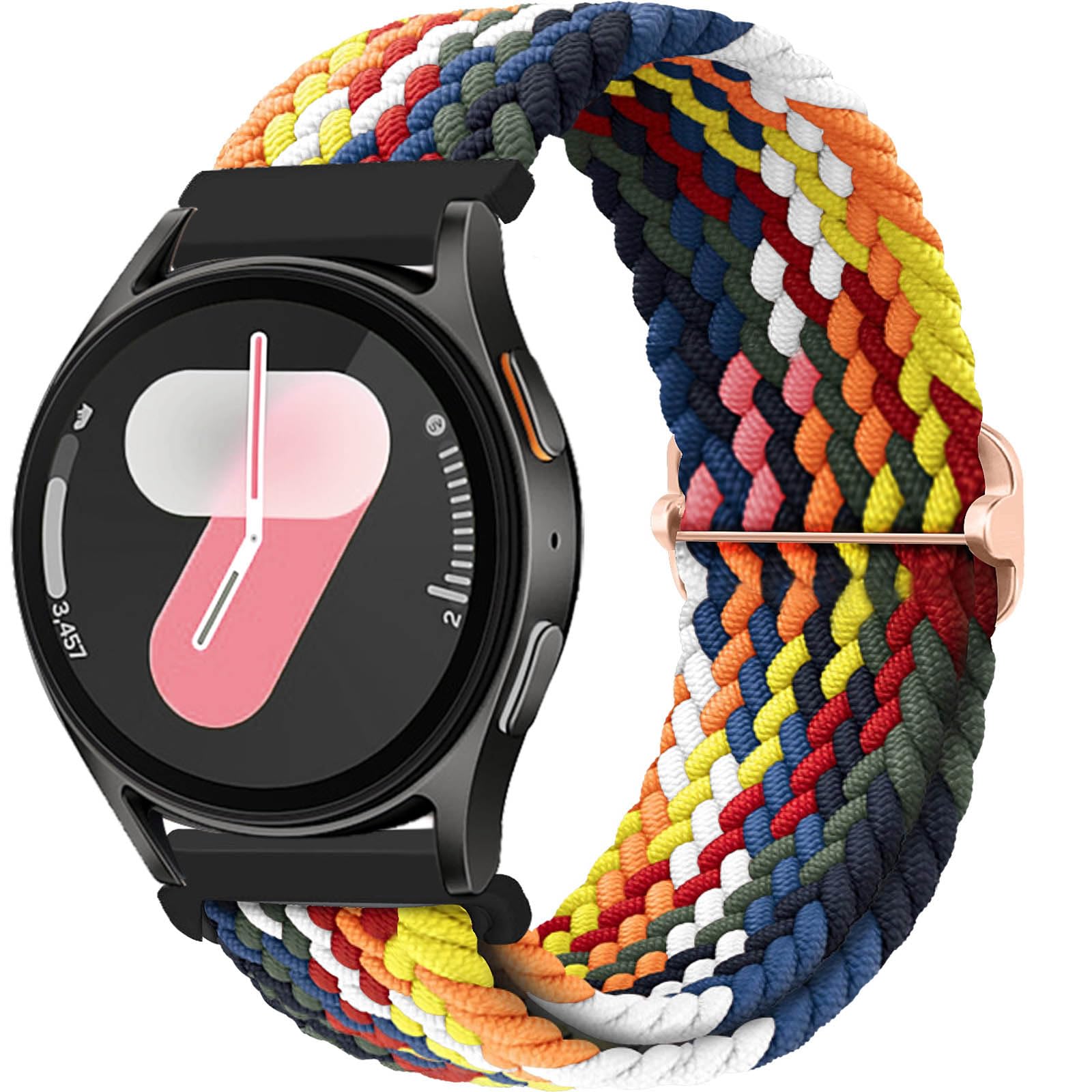 20mm 22mm Elastic Braided Watch Bands for Samsung Galaxy Watch 7/6/5/4/FE 40mm 4