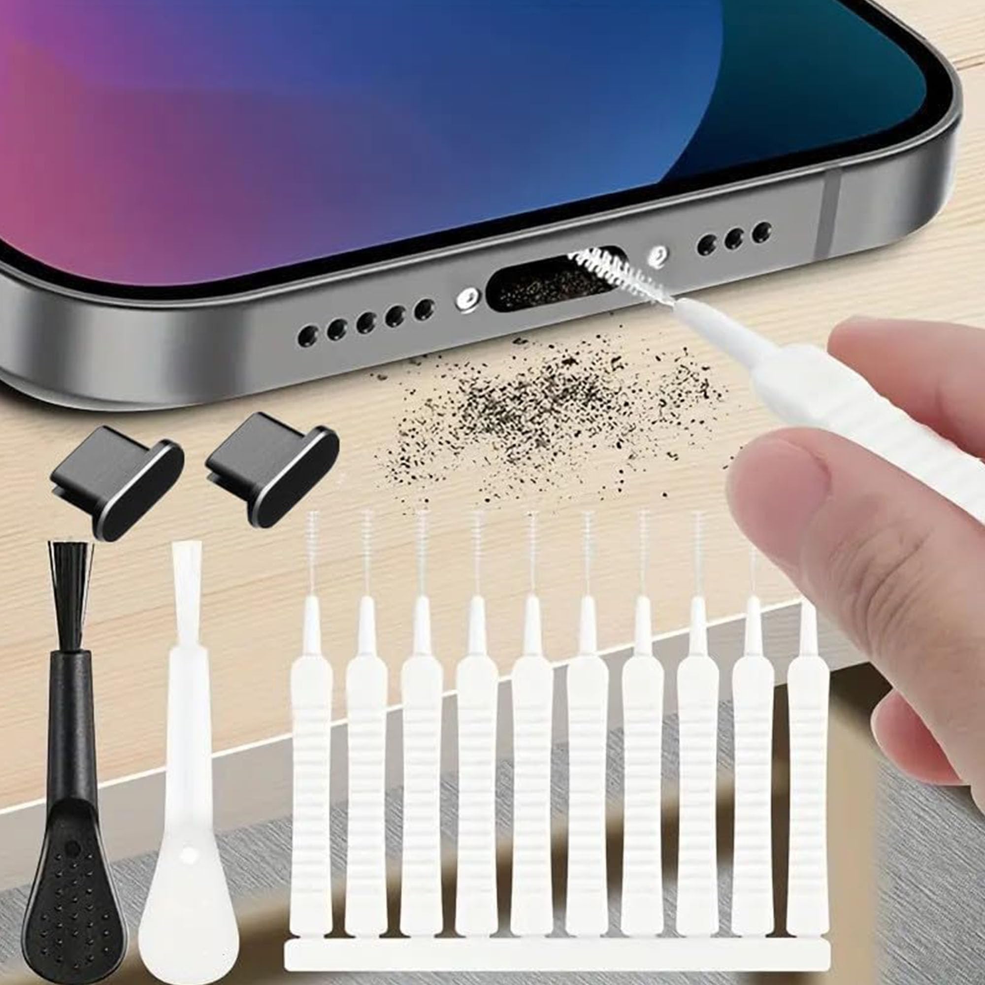 10 Pack Ultra Thin Cleaning Brushes, 10 Pack Multifunctional Tools for Charging 