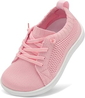 JIASUQI Toddler Shoes Boys Girls Wide Barefoot Slip on Shoes Kids Breathable Zero Drop Minimalist Tennis Sneakers
