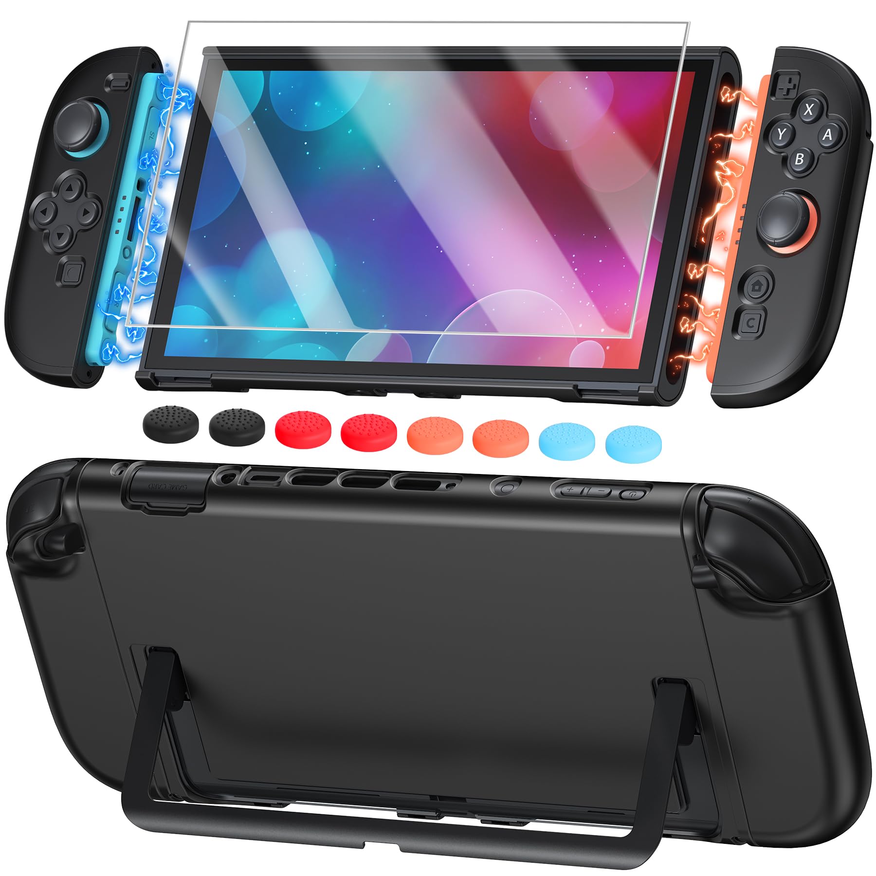 Switch 2 Cover Case&Screen Protector, FYOUNG Dockable Shell for Nintendo 2 | Cut