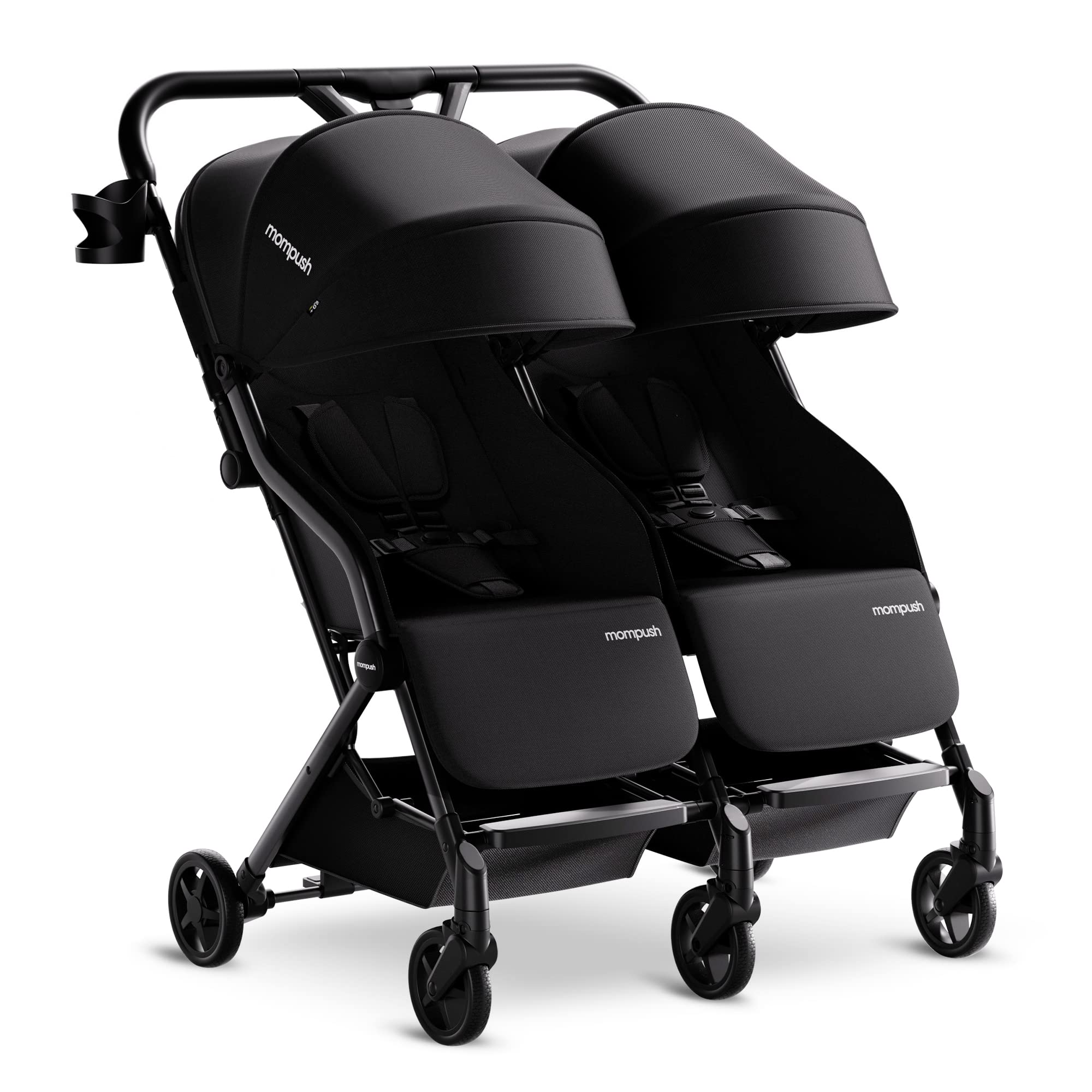Mompush Lithe Double Stroller, Lightweight Side by Side, Infant & Toddler | 25 l