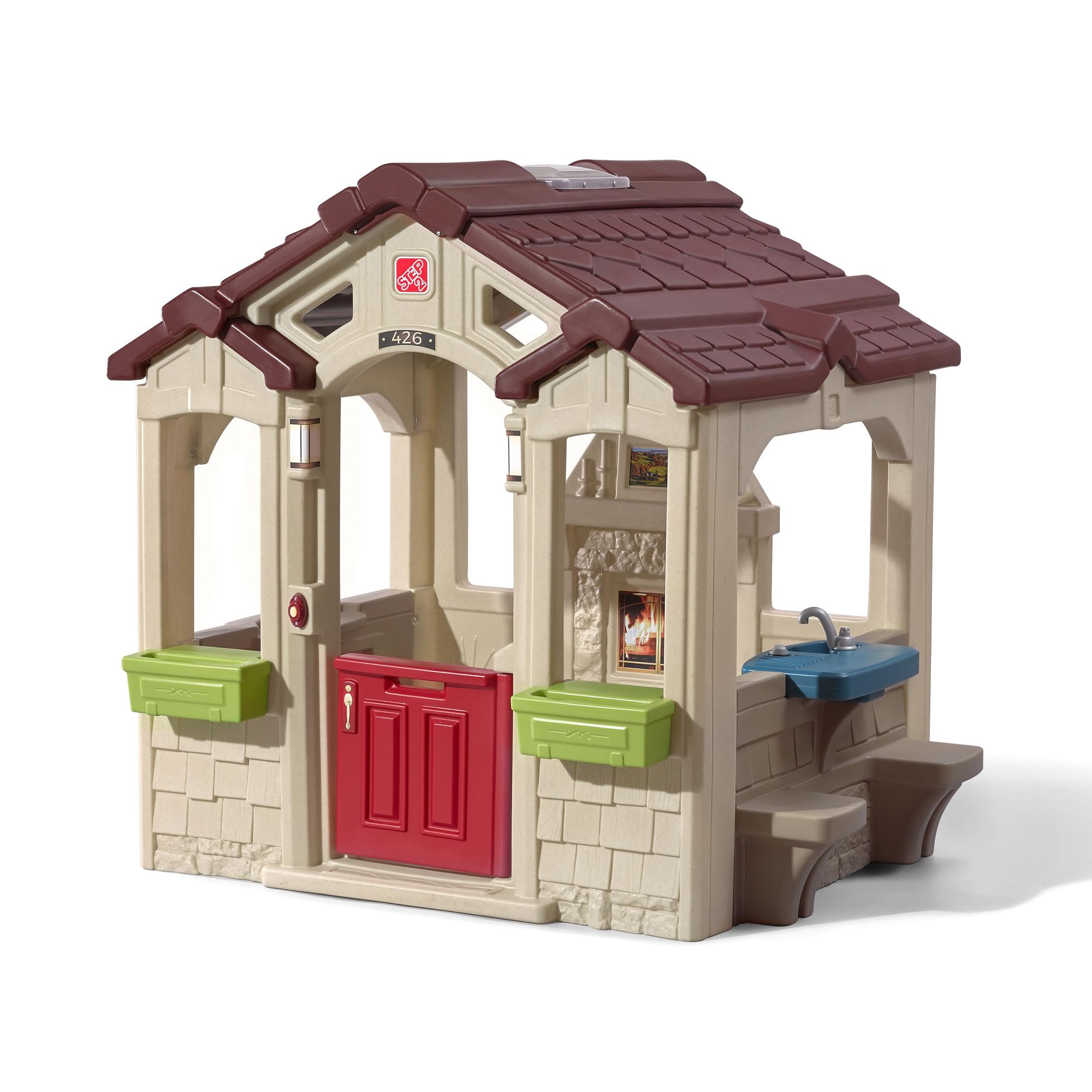 Step2 Charming Cottage Kids Playhouse, Indoor and Outdoor Clubhouse Playset | Wo