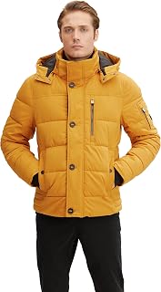 TOM TAILOR Men's 1032486 Puffer jacket with removable hood (pack of 1)