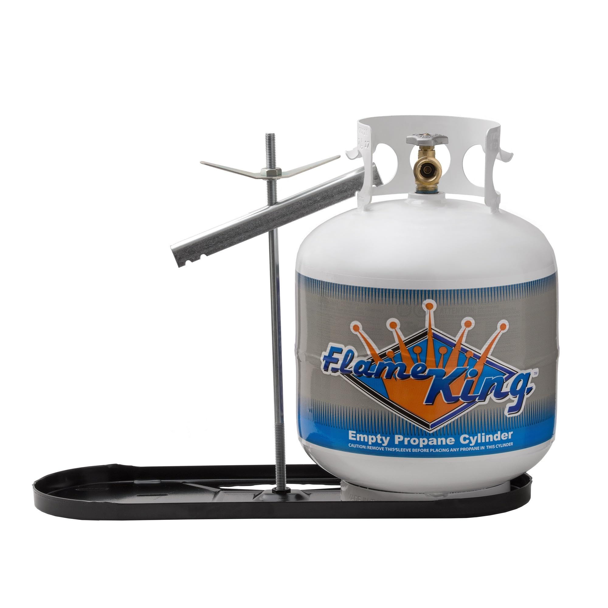 Flame King Dual RV Propane Tank Cylinder Rack for RVs and Trailers for 20lb Tank