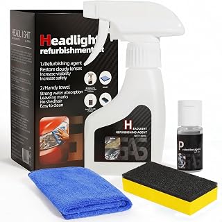 ZMHUM Car Headlight Restoration Kit - No Sanding UV Shield &amp; Restorer | Clears oxidized, yellowed, and foggy automotive headlamps. Advanced coating refurbisher covers 4-5 vehicle treatments.