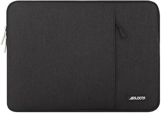 MOSISO Laptop Case 13.3 inch, 13-13.3 inch Laptop Sleeve Bag with Pocket | Compatible with MacBook Air/Pro 13/Pro 14 M5 M4 M3 M2 M1, HP Dell ASUS Lenovo, Polyester Vertical Computer Bag, Black