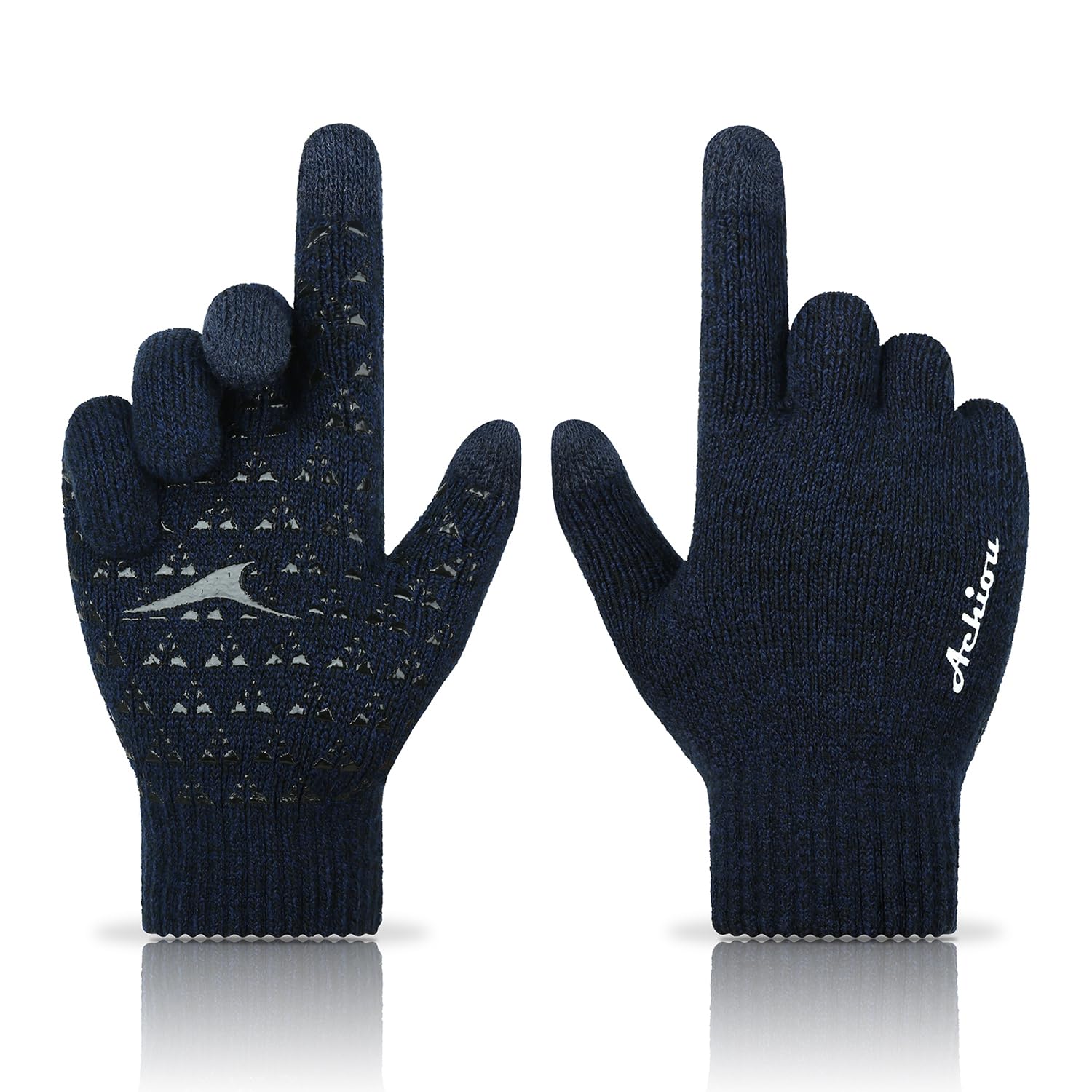 Achiou Winter Gloves for Men Women Touch Screen Texting Warm Gloves with Thermal