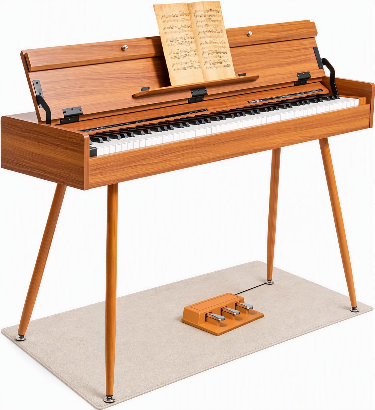 UISCOM 88 Key Weighted Home Digital Piano,Wooden Desk Keyboard,Triple-Pedal | Tr
