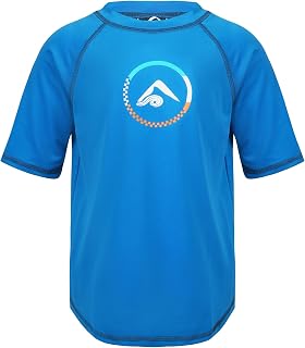 Kanu Surf Boy's Horizon UPF 50+ Sun Protective Rashguard Swim Shirt Rash Guard Shirt