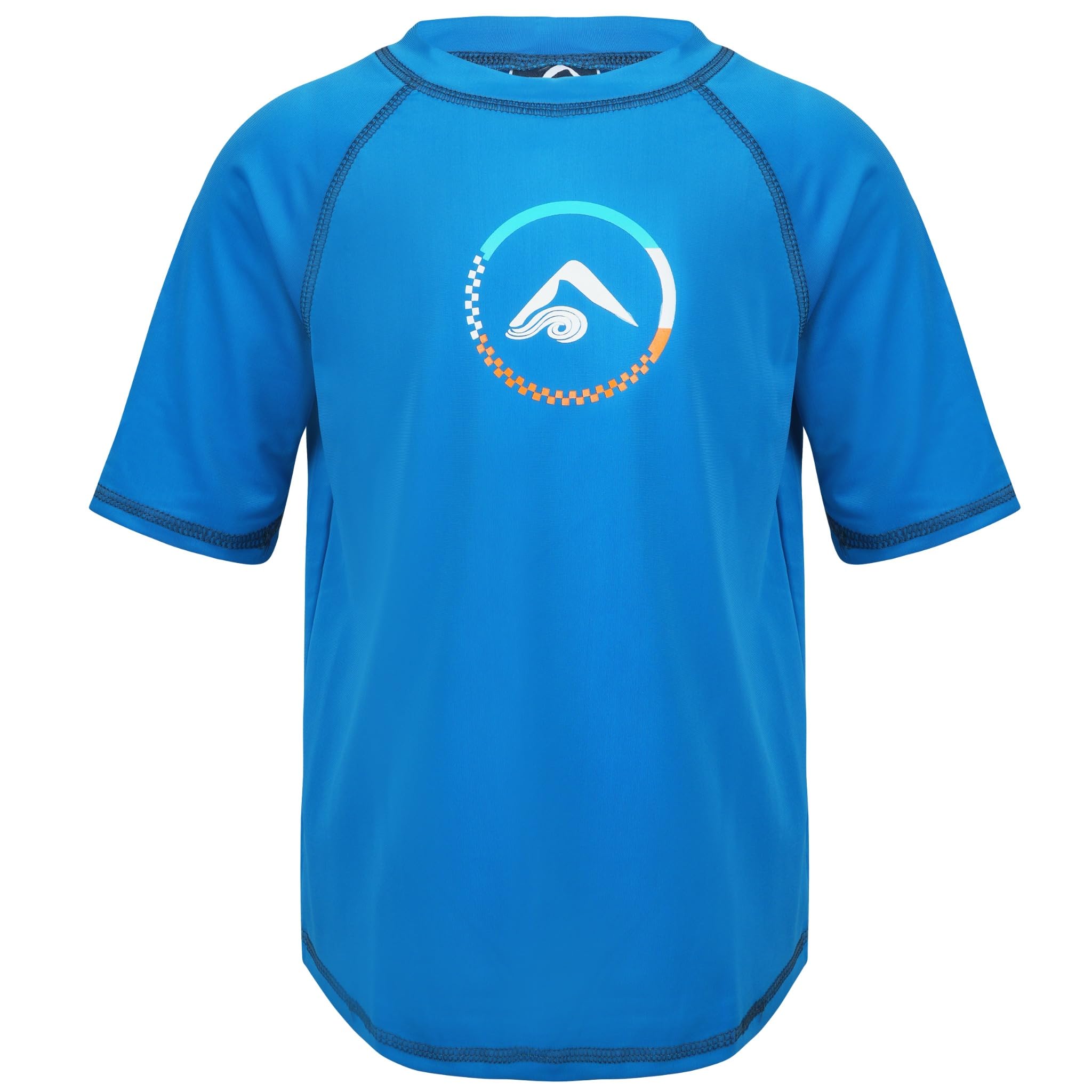Kanu Surf Boy's Horizon UPF 50+ Sun Protective Rashguard Swim Shirt Rash Guard S