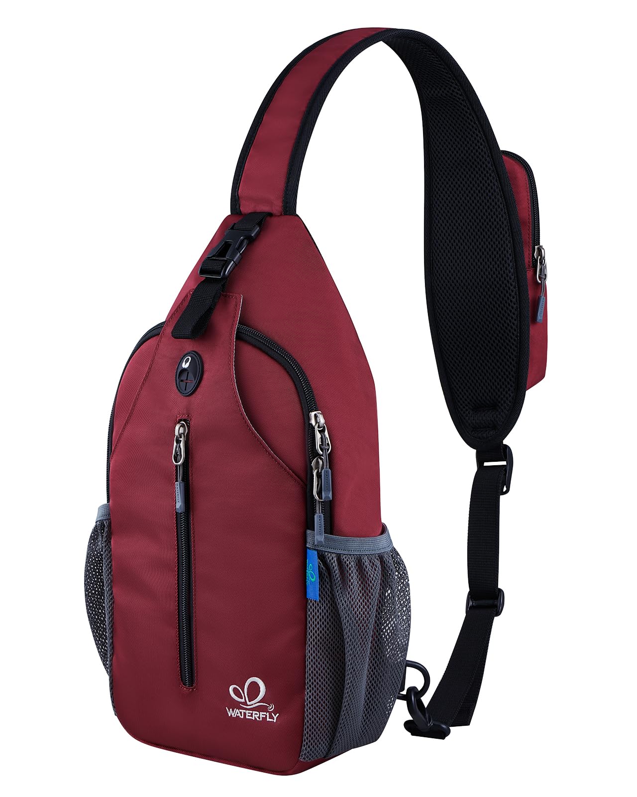 WATERFLY Small Hiking Bag: Crossed Backpack for Men and Women with Skin-friendly