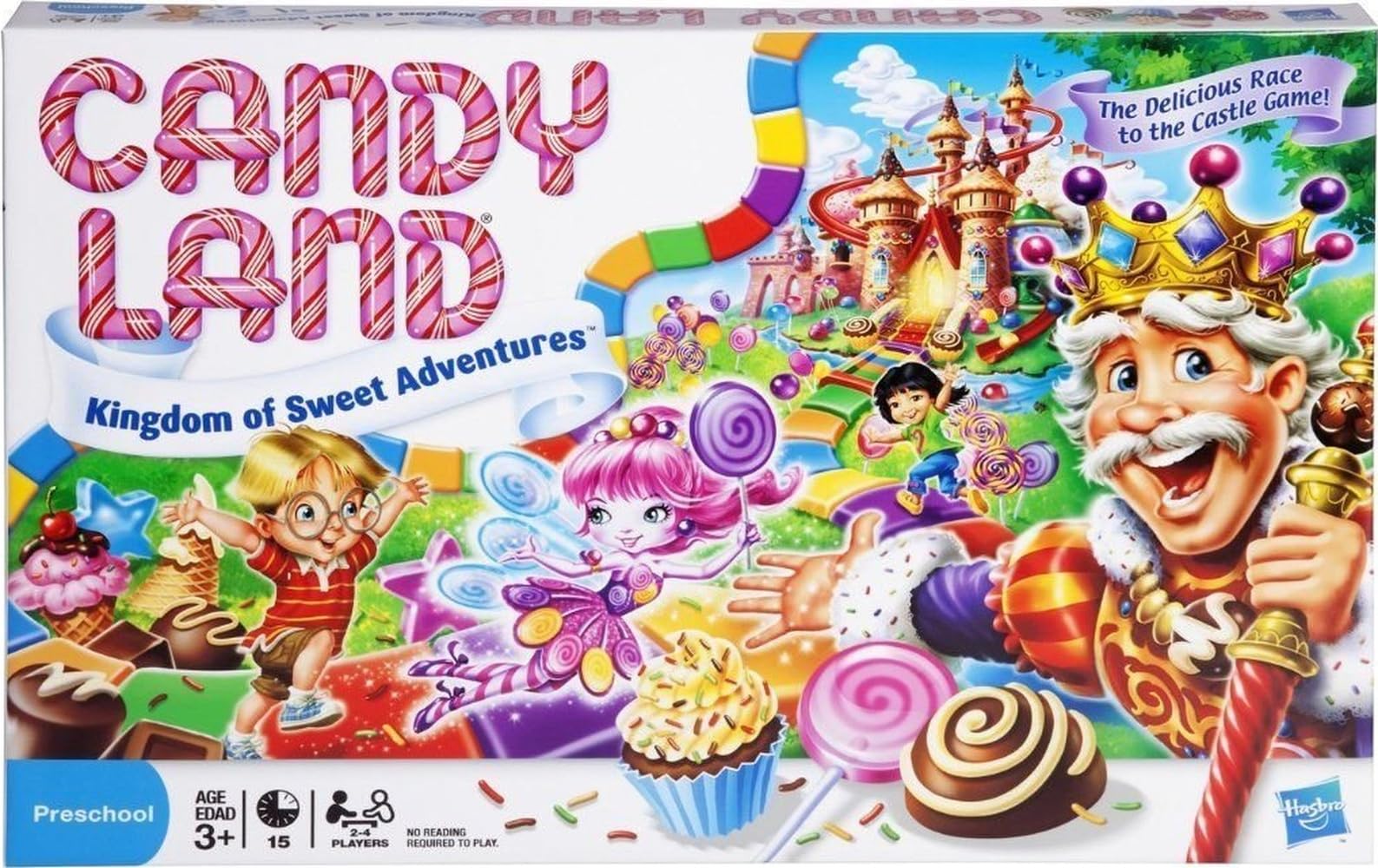 Hasbro Gaming Candy Land Kingdom of Sweet Adventures Board Game for Kids, Gifts 