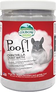Oxbow POOF! Chinchilla Dust Bath, Natural Chinchilla Dust, USA, 2.5 lb | Blue Beauty, Dust For Chinchillas, Chinchilla Dust, Degus, Gerbils, Hamsters, Grooming, Coat Care, Small Pet Supplies