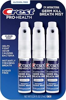 Crest Pro-Health | Portable Alcohol-Free CPC Mist with Clean Mint Flavor | Instant Fresh Breath - 3 Count (0.24oz/7ml) Breath Spray